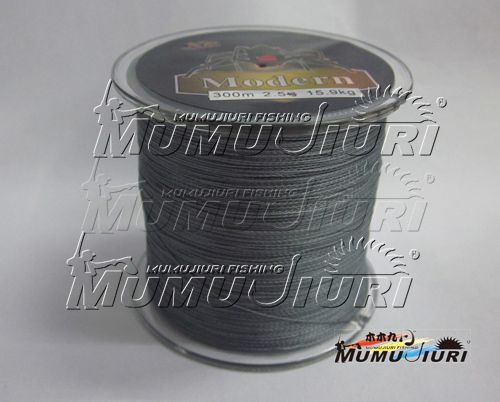 Linha Multifilamento 8 tranças, rolo com 300m, cor cinza